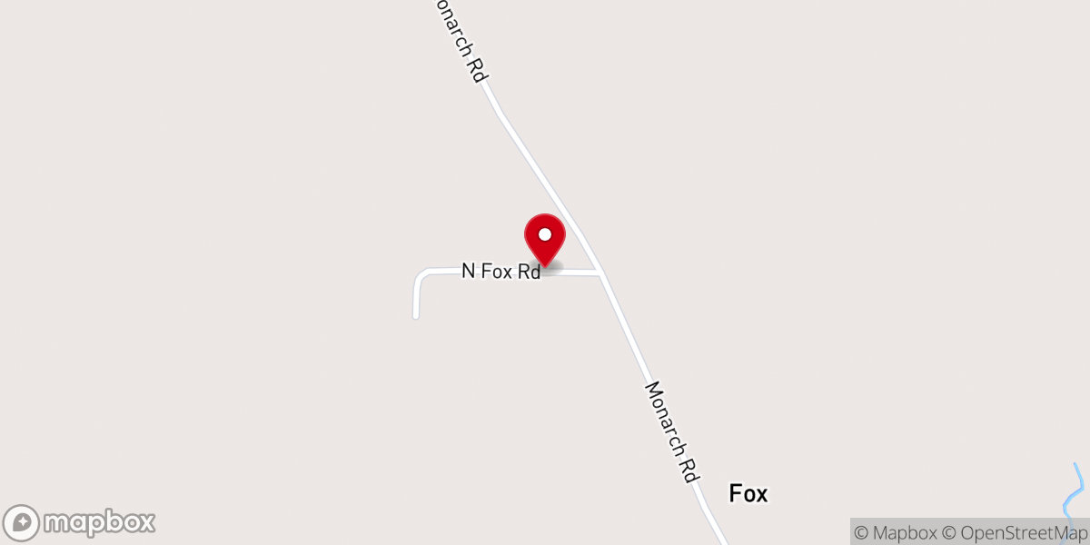 Map showing location of Piney Grove Church