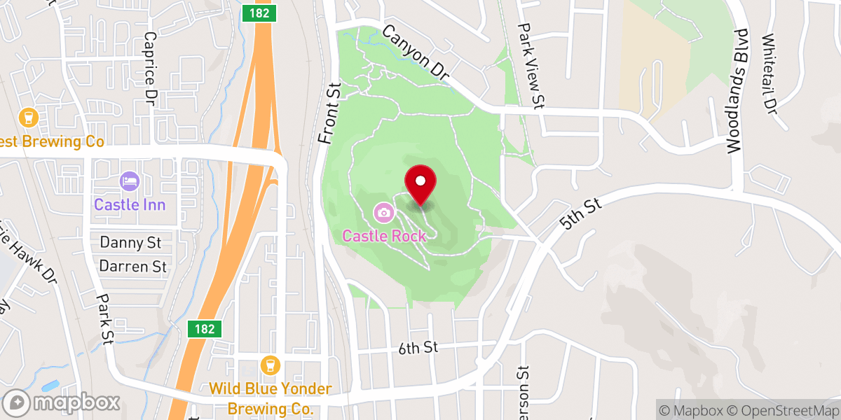 Map showing location of The Castle Rock