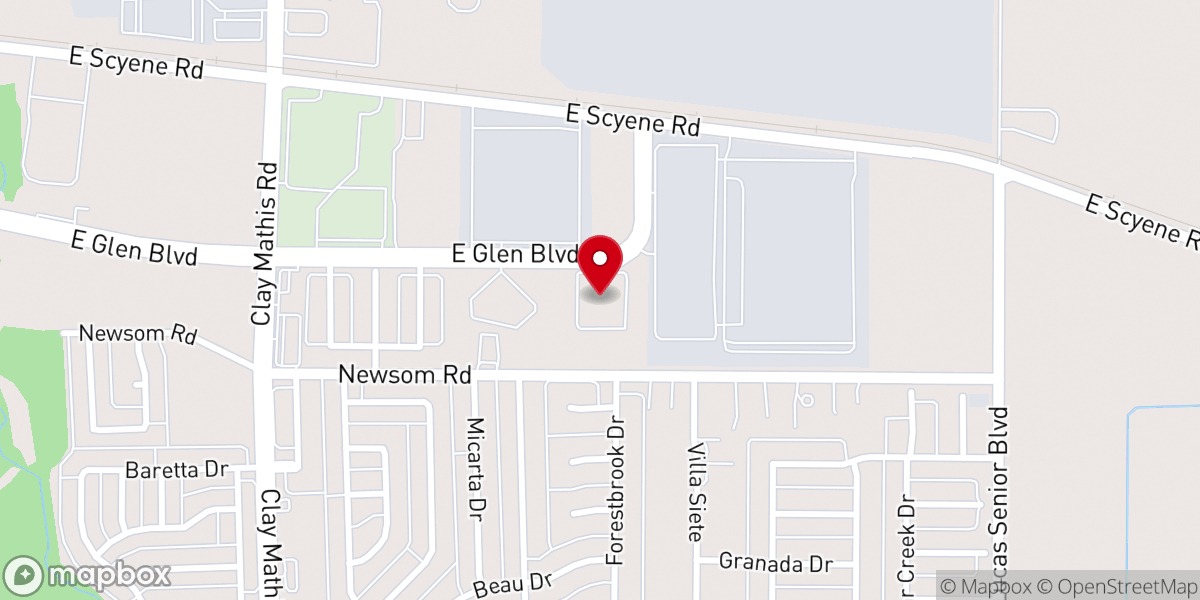 Map showing location of Calvary First Baptist Church