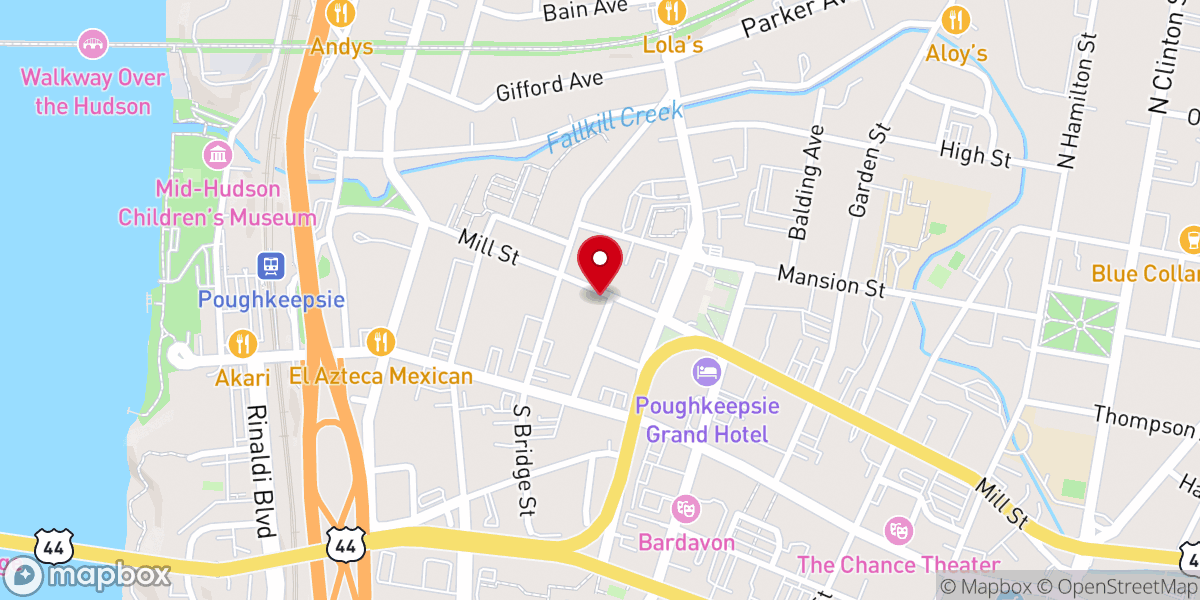 Map showing location of Second Baptist Church