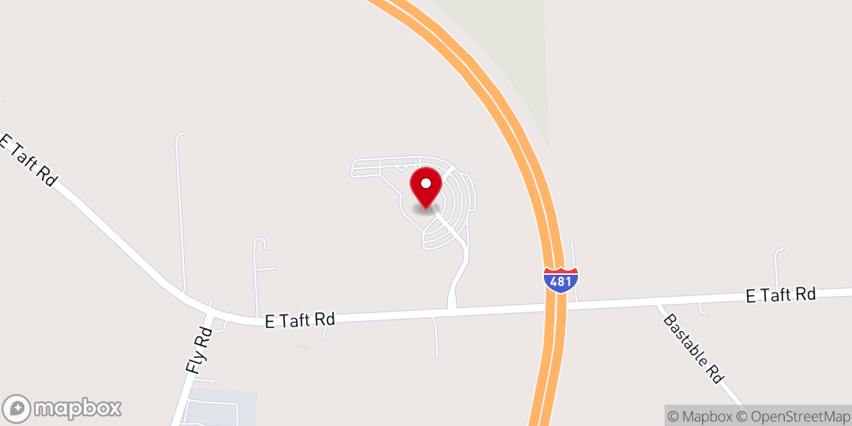 Map showing location of Abundant Life Church