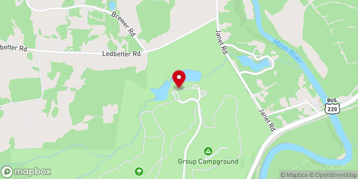 Map showing location of Mayo River State Park