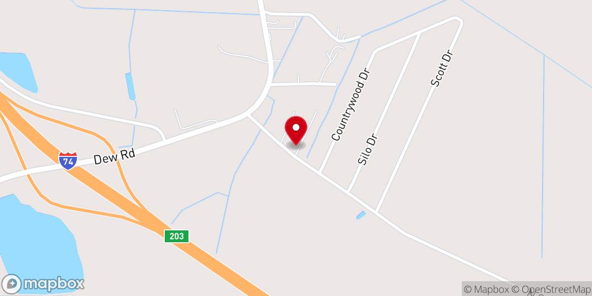 Map showing location of Back Swamp Church