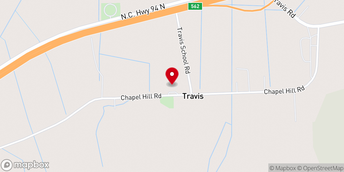 Map showing location of Chapel Hill Baptist Church