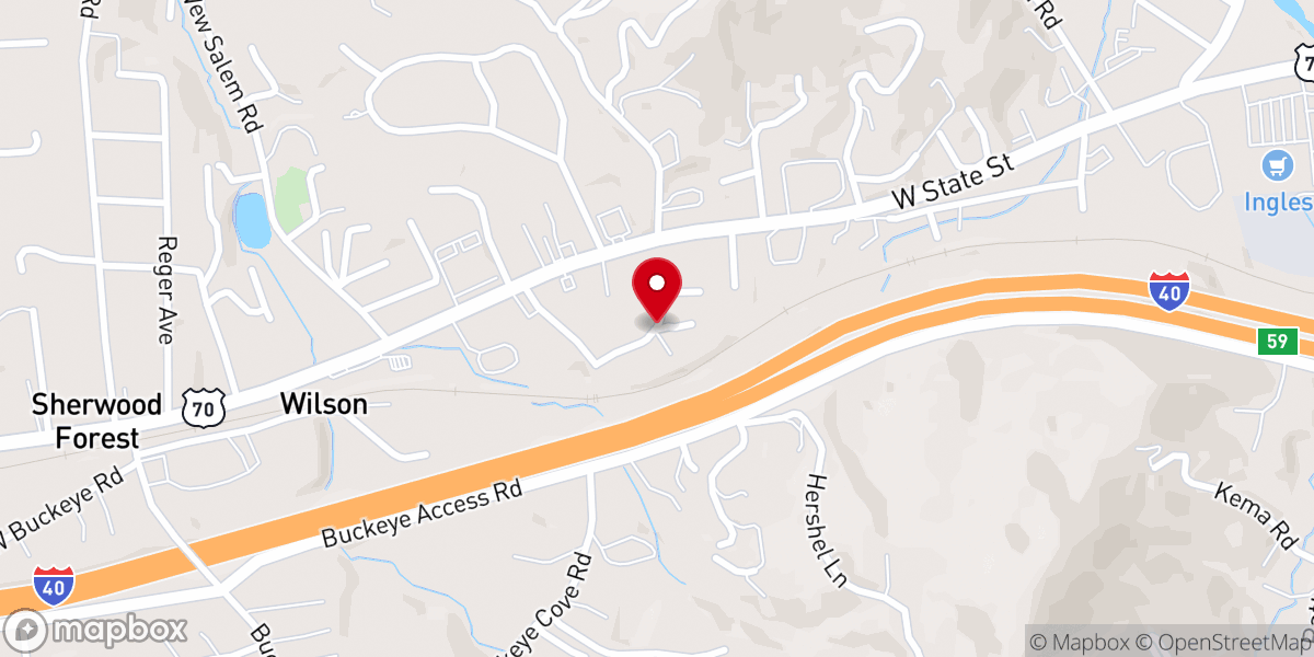 Map showing location of Burgin Chapel Community