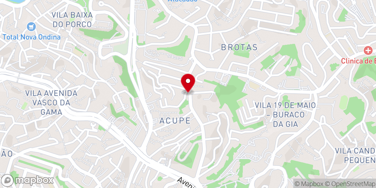 Map showing location of Primeira Igreja Batista Regular da Bahia