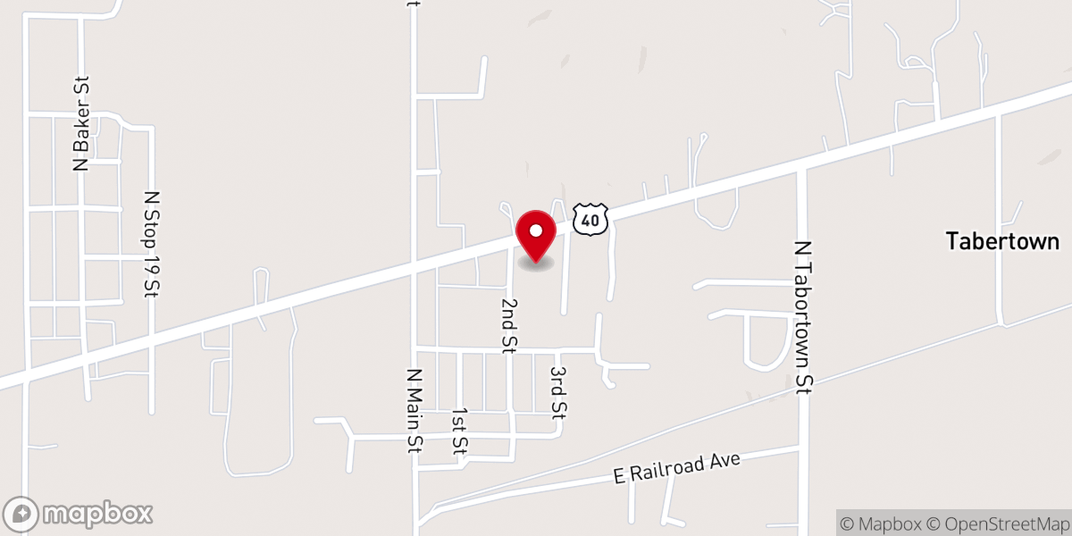 Map showing location of Seelyville United Methodist Church