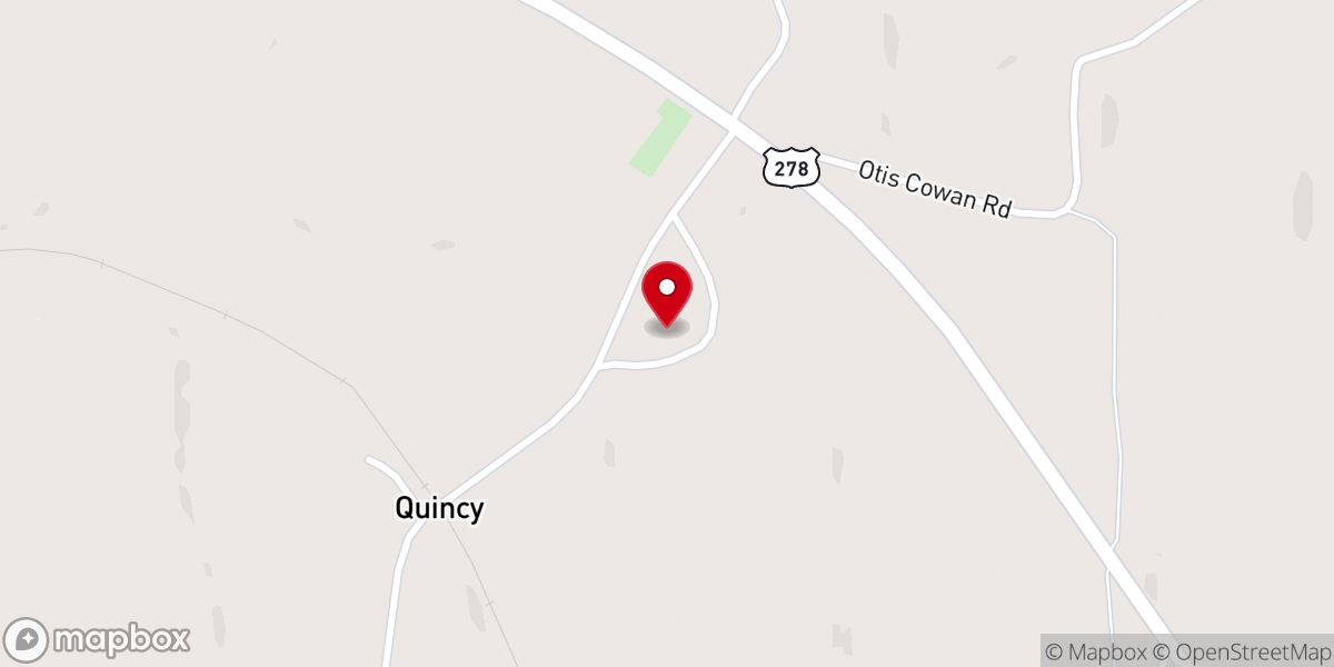 Map showing location of Trinity Baptist Church