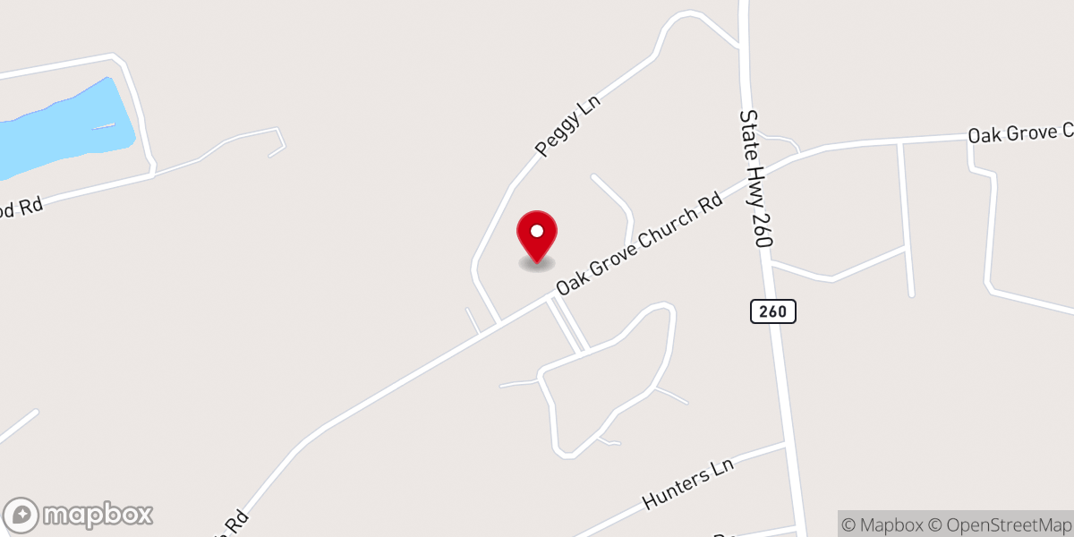 Map showing location of Good Shepherd Baptist Church