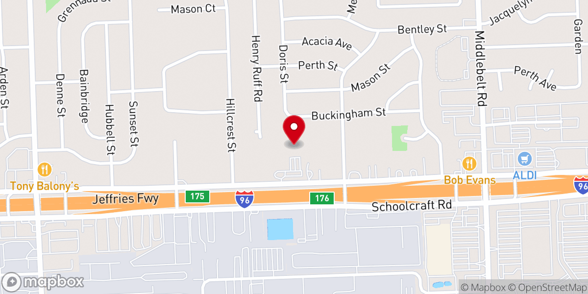 Map showing location of Mt Hope Congregational Church