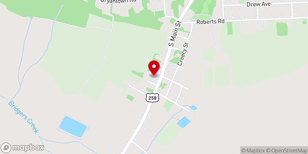 Map showing location of Willow Oak AME Church