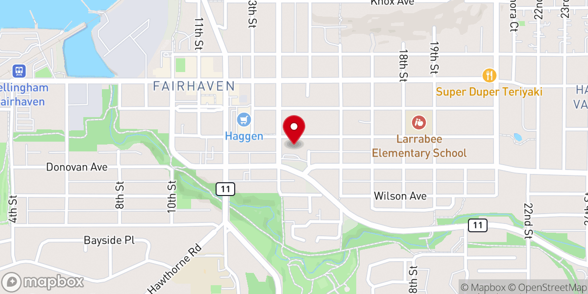 Map showing location of Hillcrest Chapel