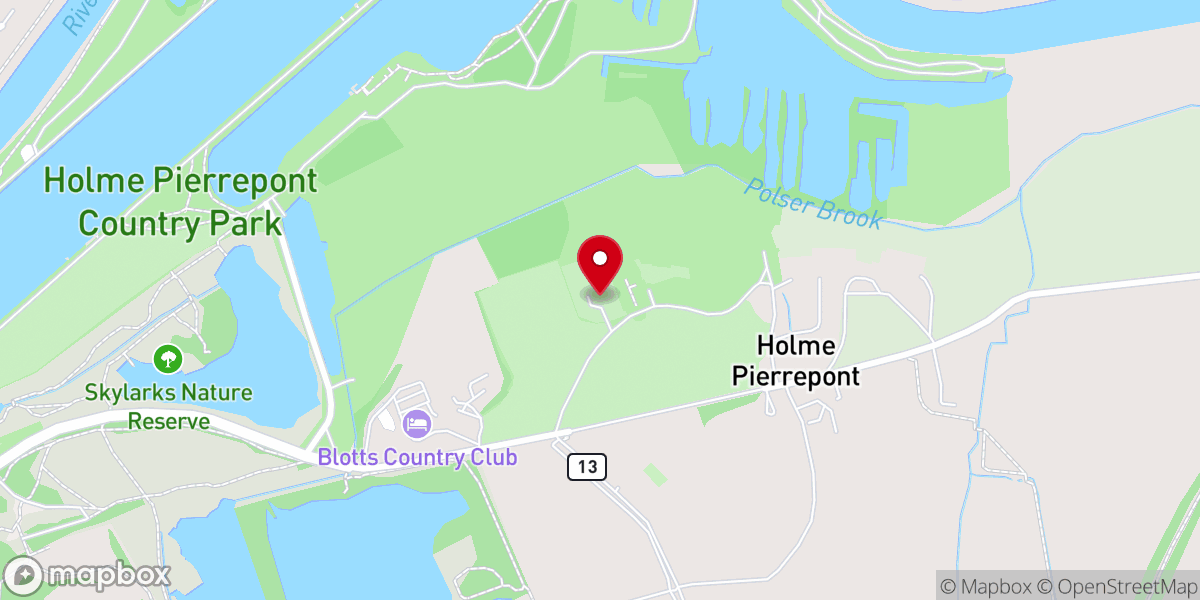 Map showing location of St Edmund King and Martyr Church, Holme Pierrepont