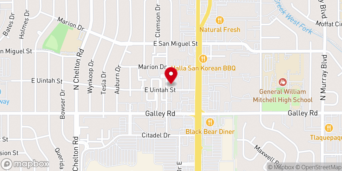 Map showing location of Springs of Life Church