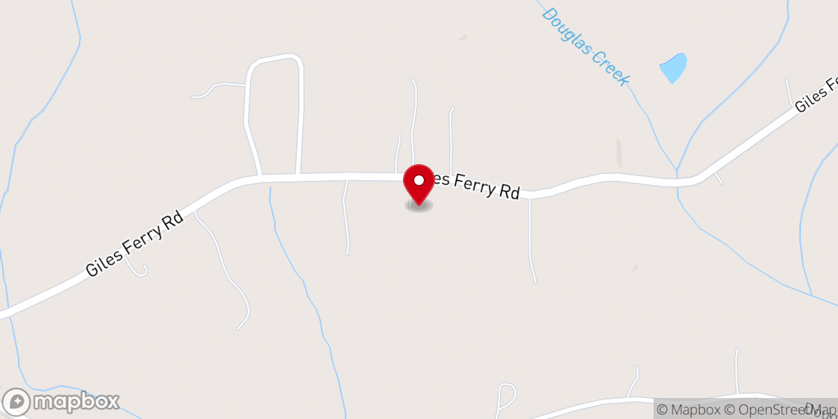 Map showing location of Back Porch Praise