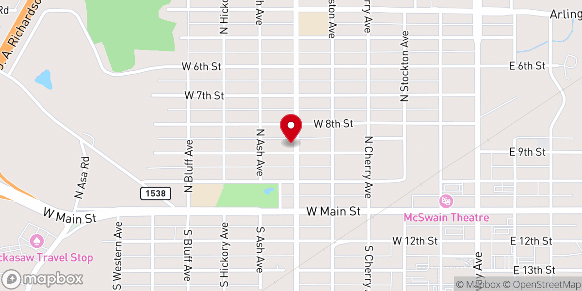 Map showing location of olive branch fellowship