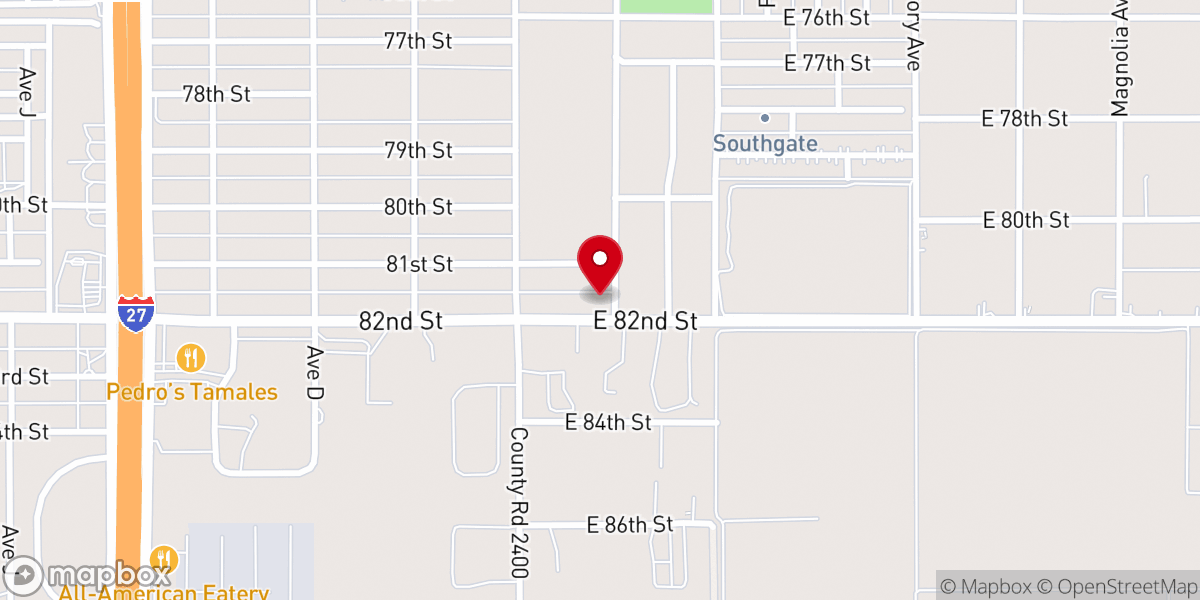 Map showing location of Hispana Baptist Church