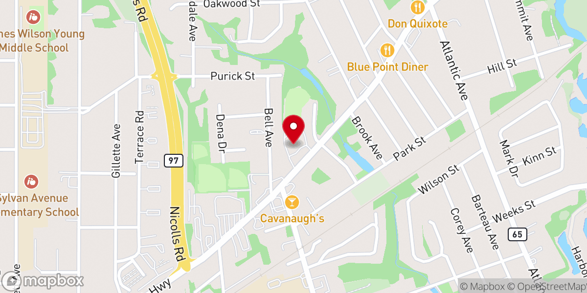 Map showing location of Saint John's Greek Orthodox Church