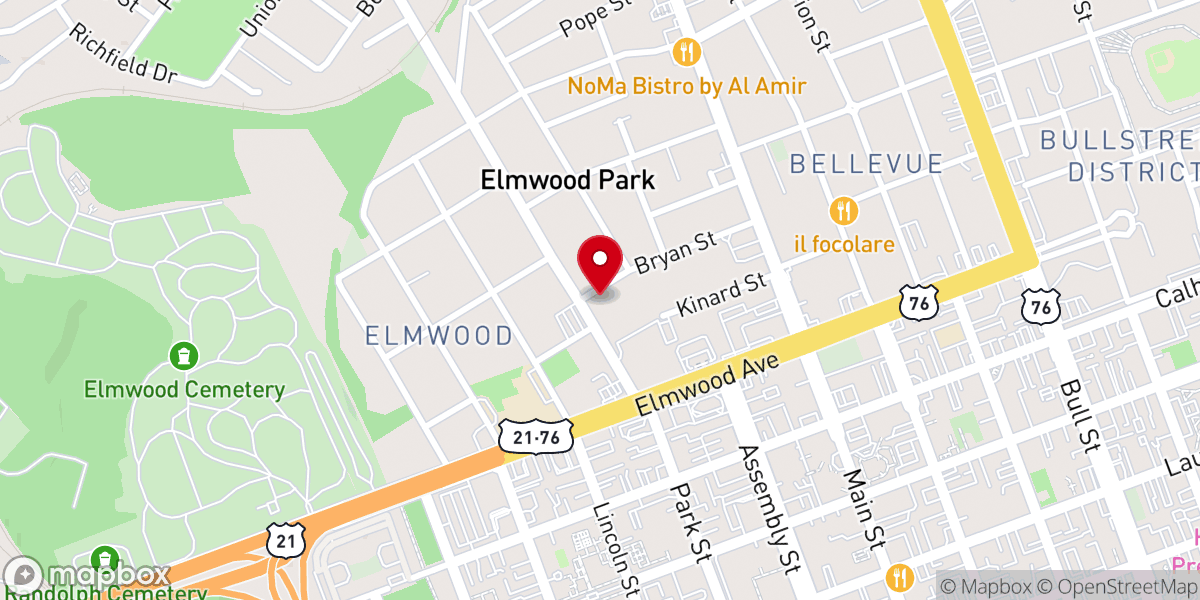Map showing location of Palmetto Life Church