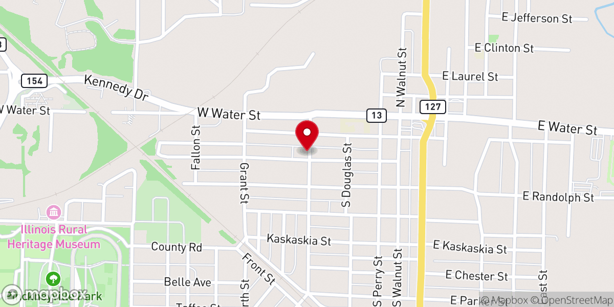 Map showing location of First Baptist Church