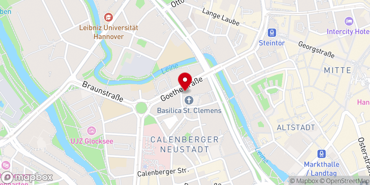 Map showing location of Katholische Kirche in der Region Hannover