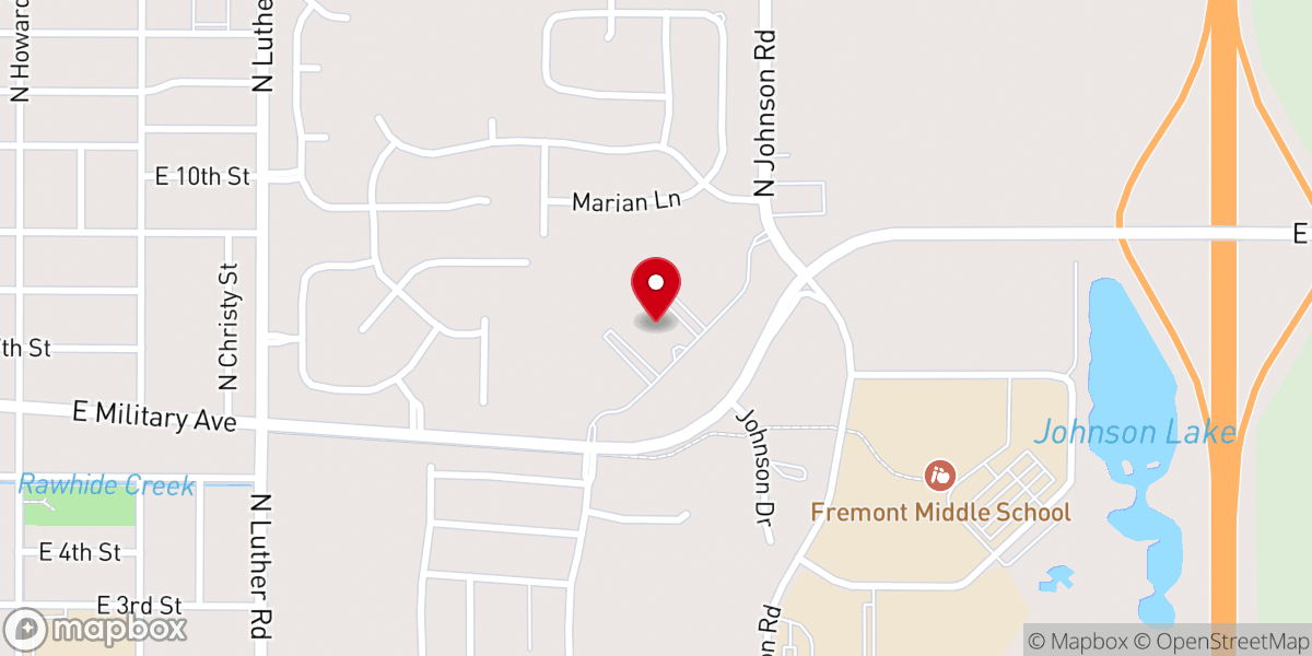 Map showing location of First Lutheran Church