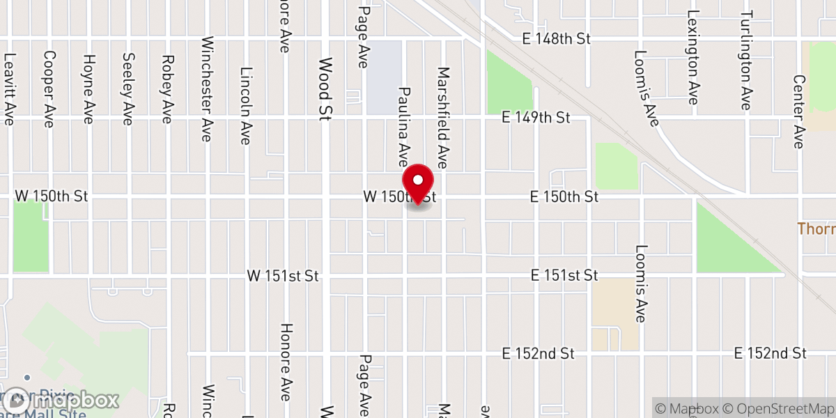 Map showing location of Kizer Memorial Cogic