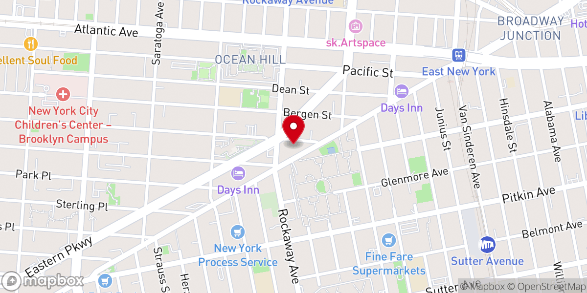 Map showing location of Mt. Ollie Baptist Church