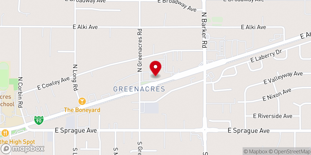 Map showing location of Liberty Lake Baptist Church