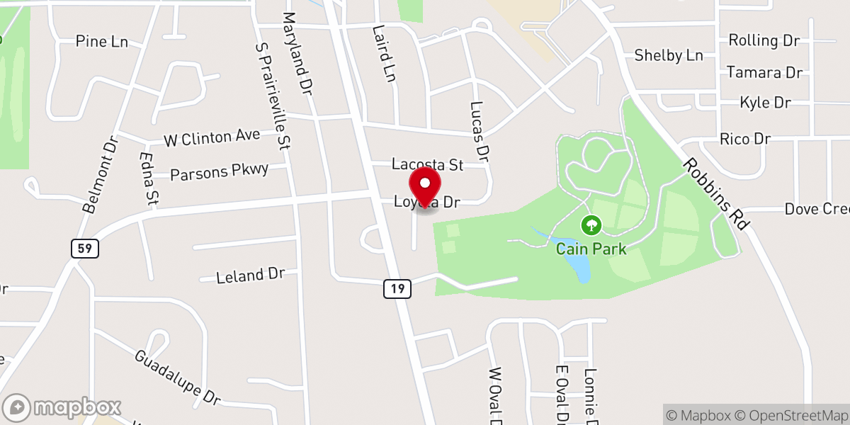 Map showing location of Faith Church of Athens