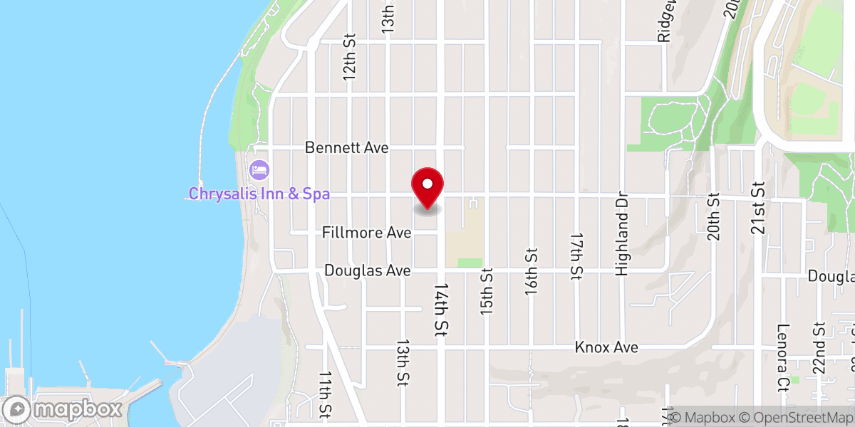 Map showing location of St James Presbyterian Church