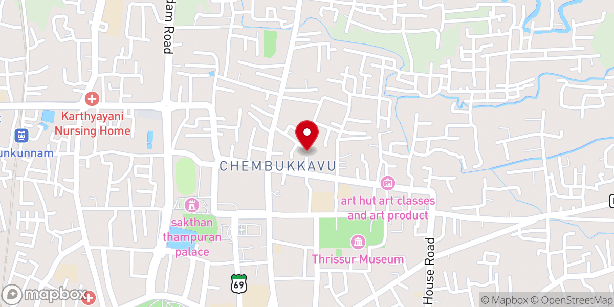 Map showing location of Sacred Heart Church