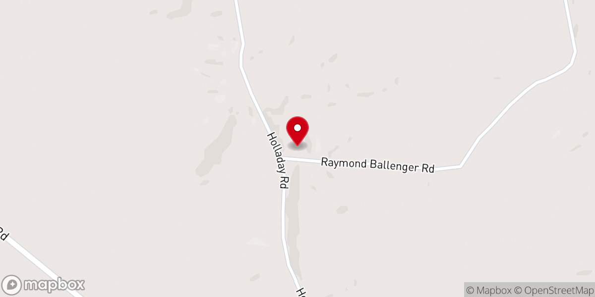 Map showing location of Cub Creek Hall Baptist Church