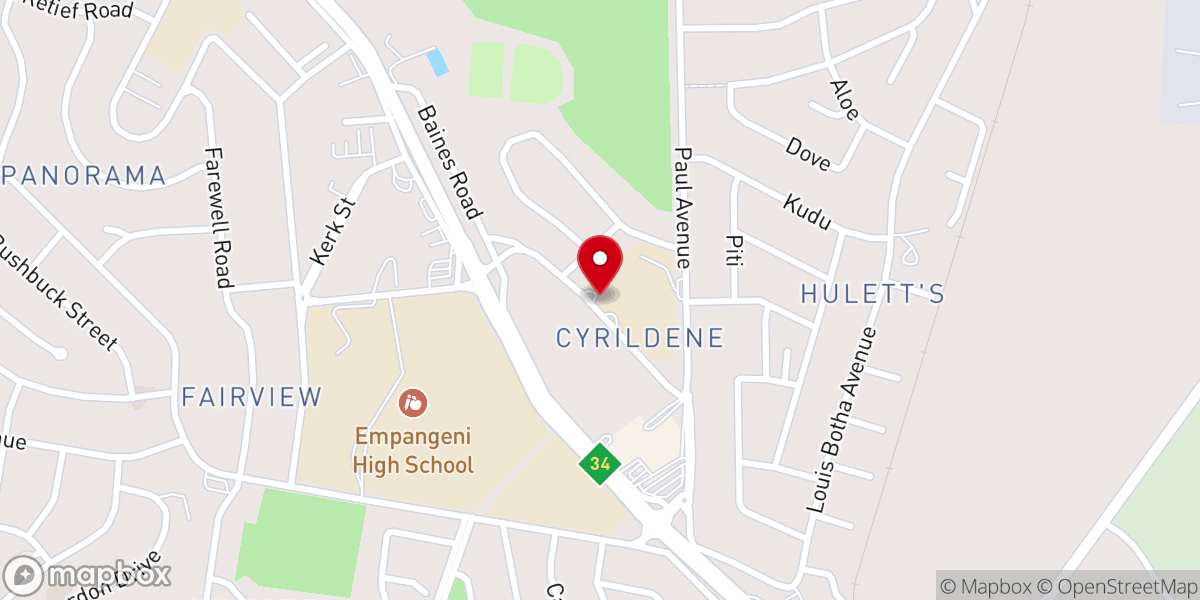 Map showing location of St Patrick's Roman Catholic Church