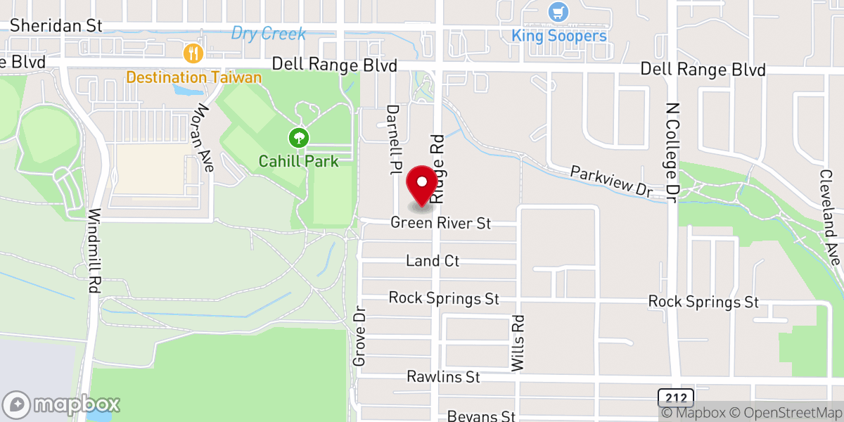 Map showing location of High Plains Church of Christ