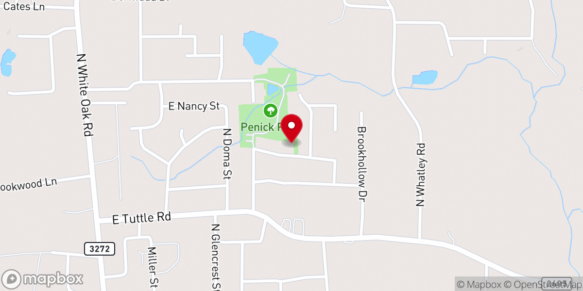 Map showing location of Abundant Life Fellowship Church