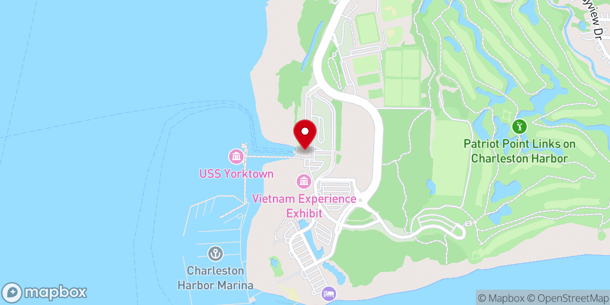 Map showing location of Patriots Point Naval & Maritime Museum