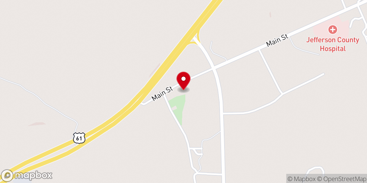 Map showing location of Hollywood Baptist Church