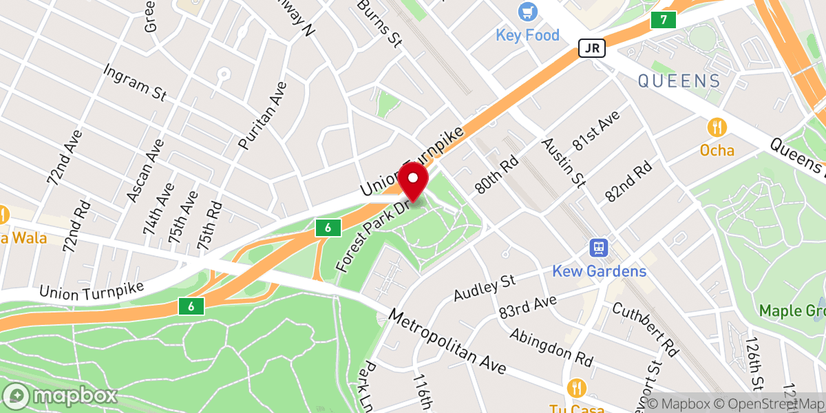 Map showing location of Forest Park Barking Lot