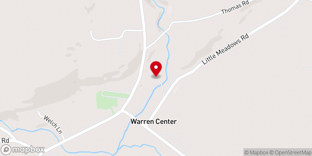Map showing location of Warren Township Community Building