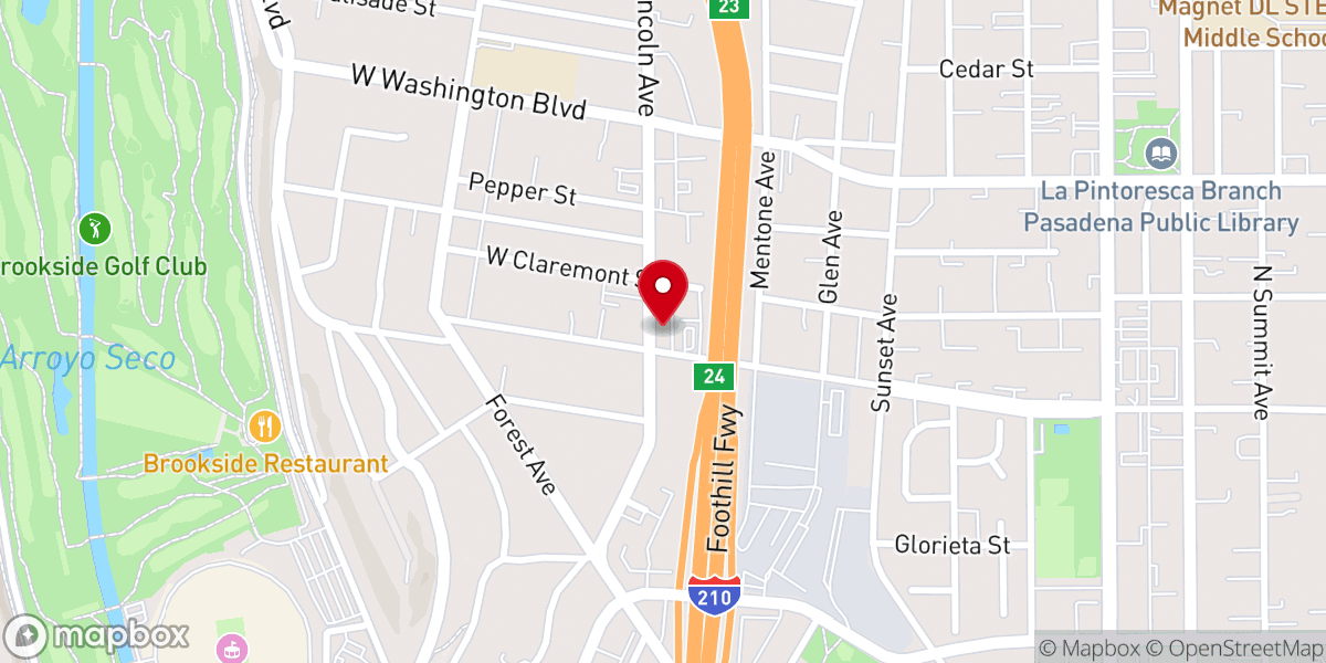 Map showing location of Lincoln Avenue Christian Church