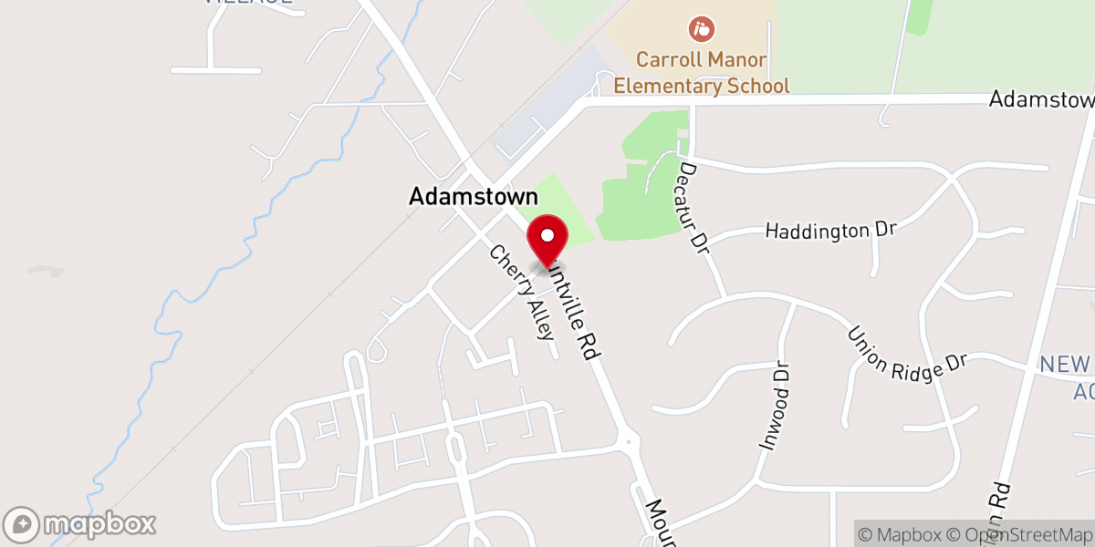 Map showing location of Trinity Evangelical and Reformed Church