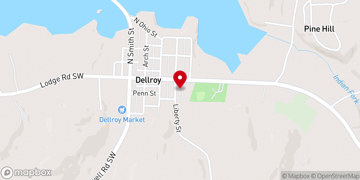 Map showing location of Nazarene Fellowship Hall