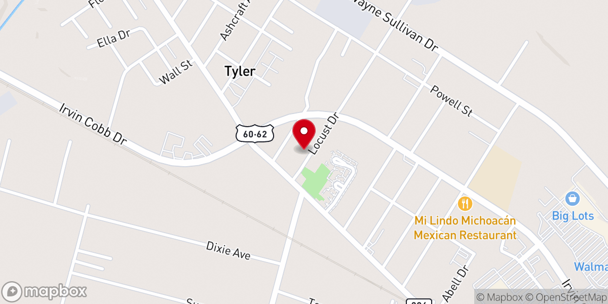 Map showing location of Mt Pleasant Baptist Church