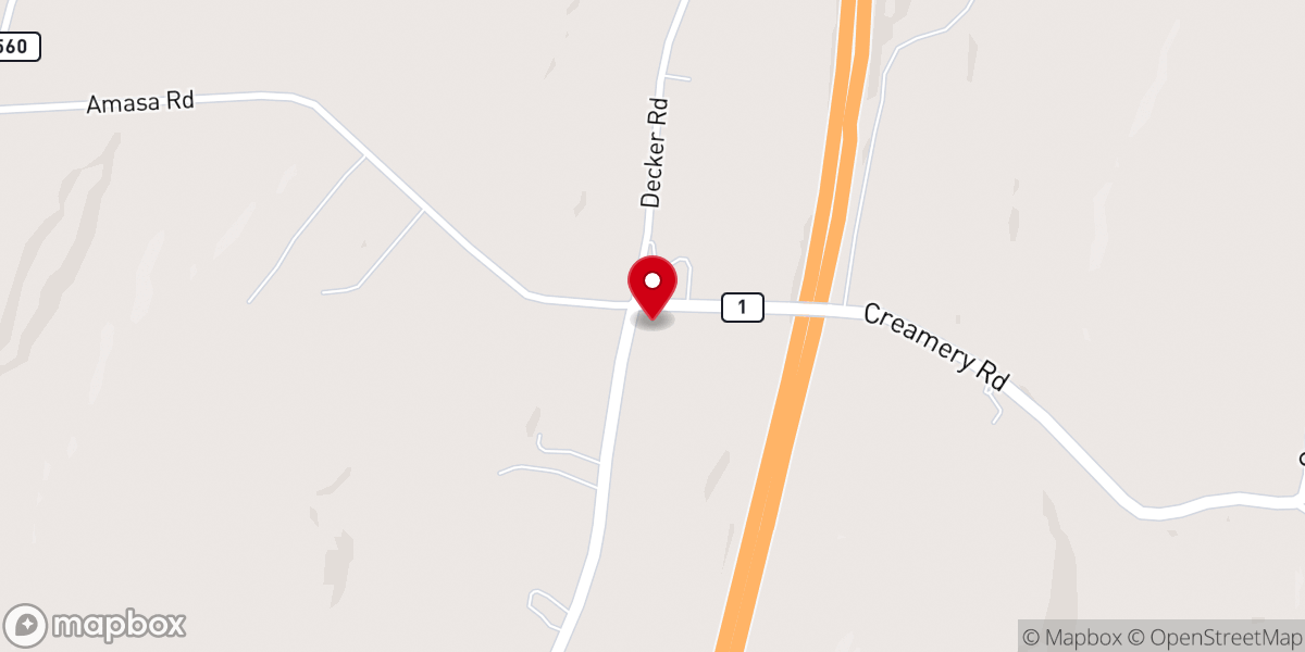 Map showing location of Pioneer Baptist Church