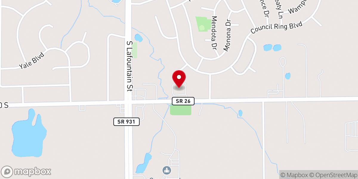 Map showing location of Brookside Free Methodist Church