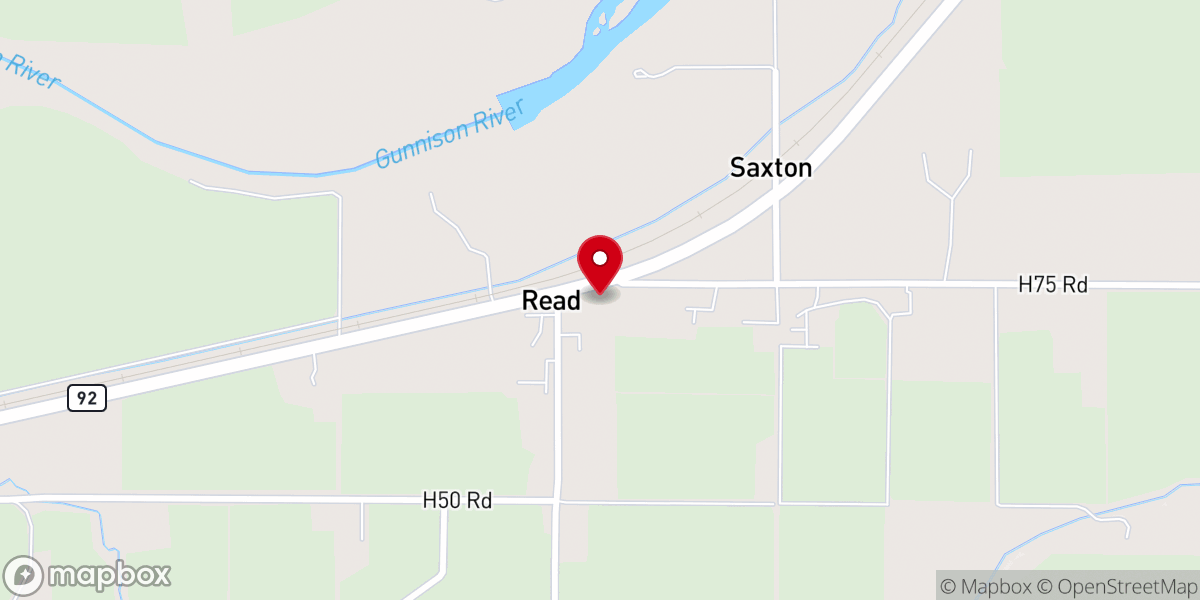 Map showing location of Western Colorado Holiness Chapel