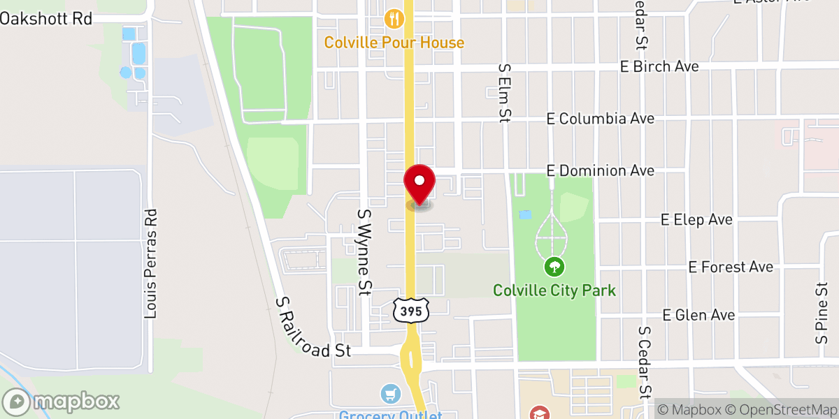 Map showing location of Volunteer Chore Services