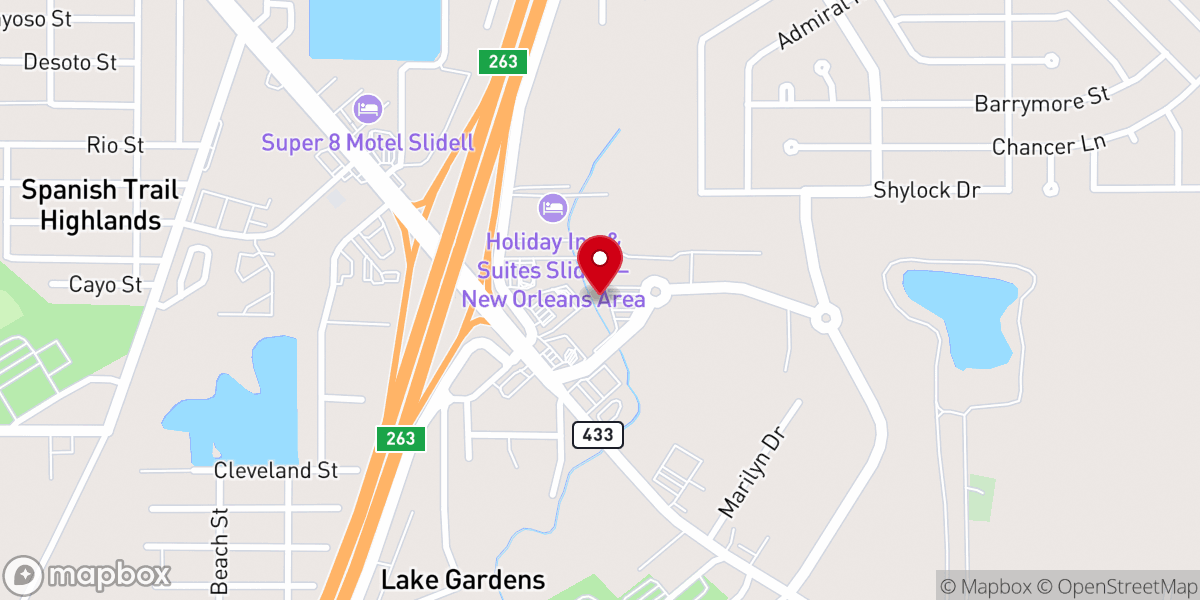 Map showing location of Bride Adorned Church