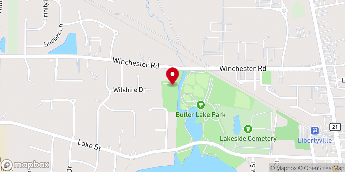 Map showing location of Libertyville Community of Christ